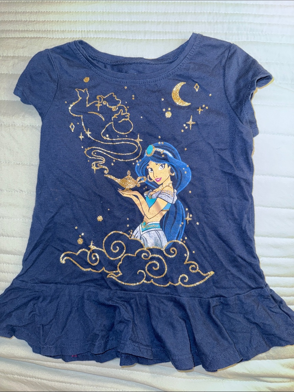 Disney Princess Jasmine Aladdin Glitter Tee